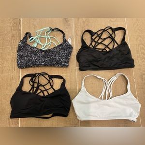 COPY - LULULEMON FREE TO BE WILD SPORTS BRA BLACK WHITE CAMOFLAUGE AND MINT SIZ…